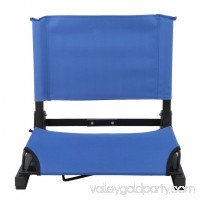 New Beach Chair Folding Portable Stadium Bleacher Cushion Chair Comfortable Padded Seat With Back For Grandstand Lawns Backyards, Blue   569002846